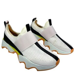 Sorel Womens Kinetic Impact II Strap Sneakers shoes black white athletic